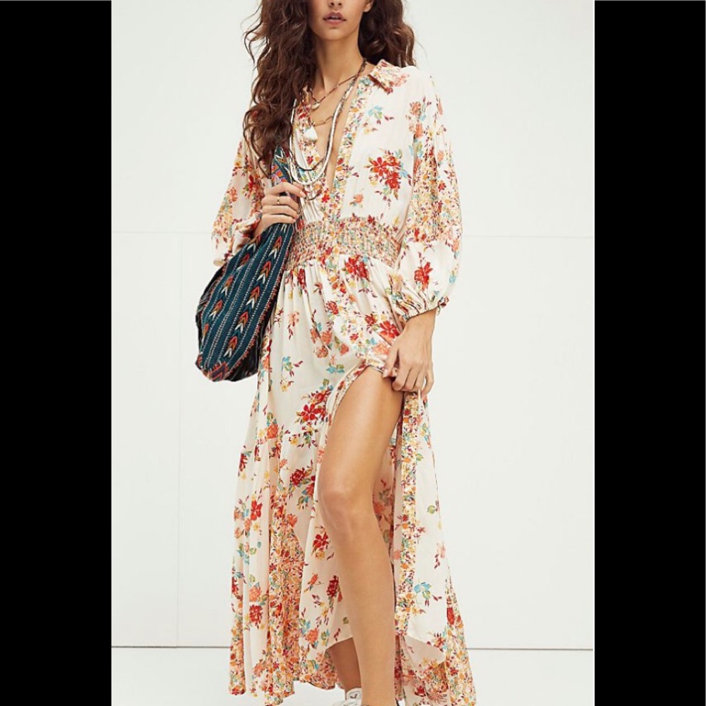 Free People Prairie Punk Shirtdress